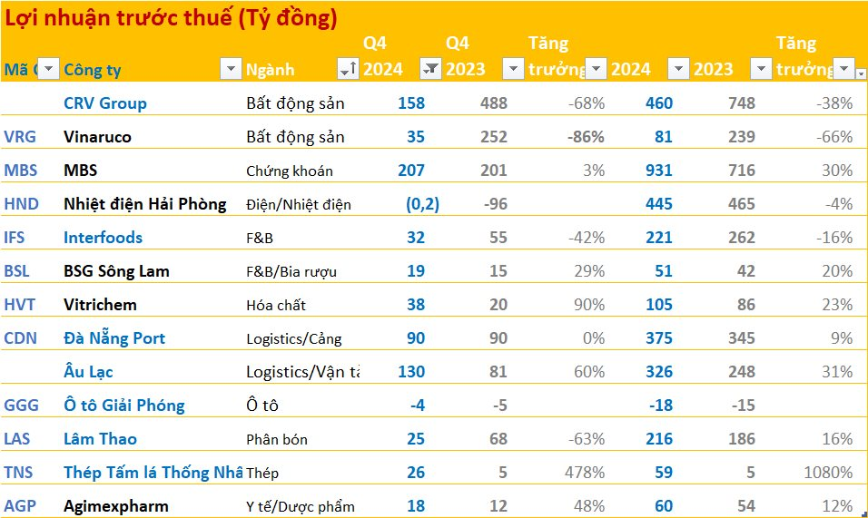 Cập nhật BCTC quý 4/2024 ngày 17/1: Một DN ngành ô tô lỗ liền 14 năm, loạt công ty BĐS báo lãi giảm sâu- Ảnh 5.