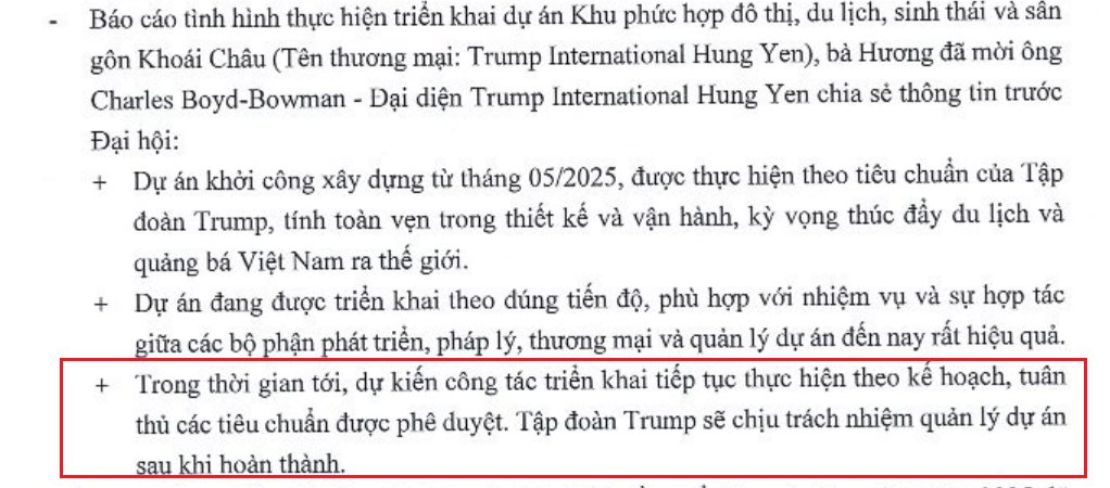 Kinh Bắc (KBC) nói về vai trò của Tập đoàn Trump ở dự án golf 1,5 tỷ USD tại Hưng Yên- Ảnh 1.