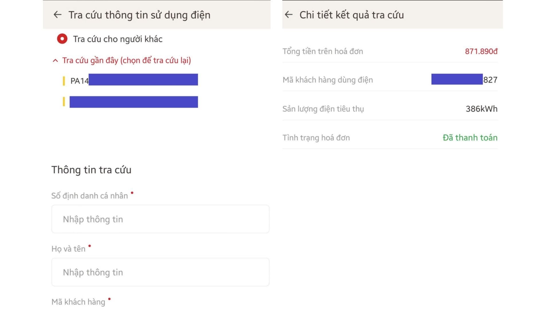 Hướng Dẫn Tra Cứu Thông Tin Sử Dụng Điện Đơn Giản, Nhanh Chóng Trên Ứng Dụng Vneid 4 3 1