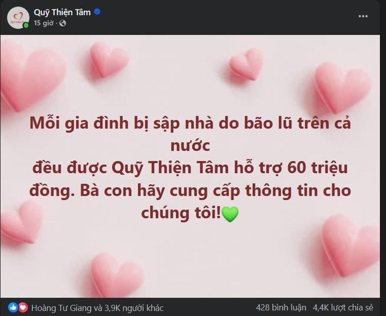 Quỹ Thiện Tâm của Vingroup kích hoạt gói hỗ trợ khẩn cấp đồng bào bão lụt, mức hỗ trợ lên đến 100 triệu đồng/người: Hướng dẫn đăng ký thông tin- Ảnh 1.