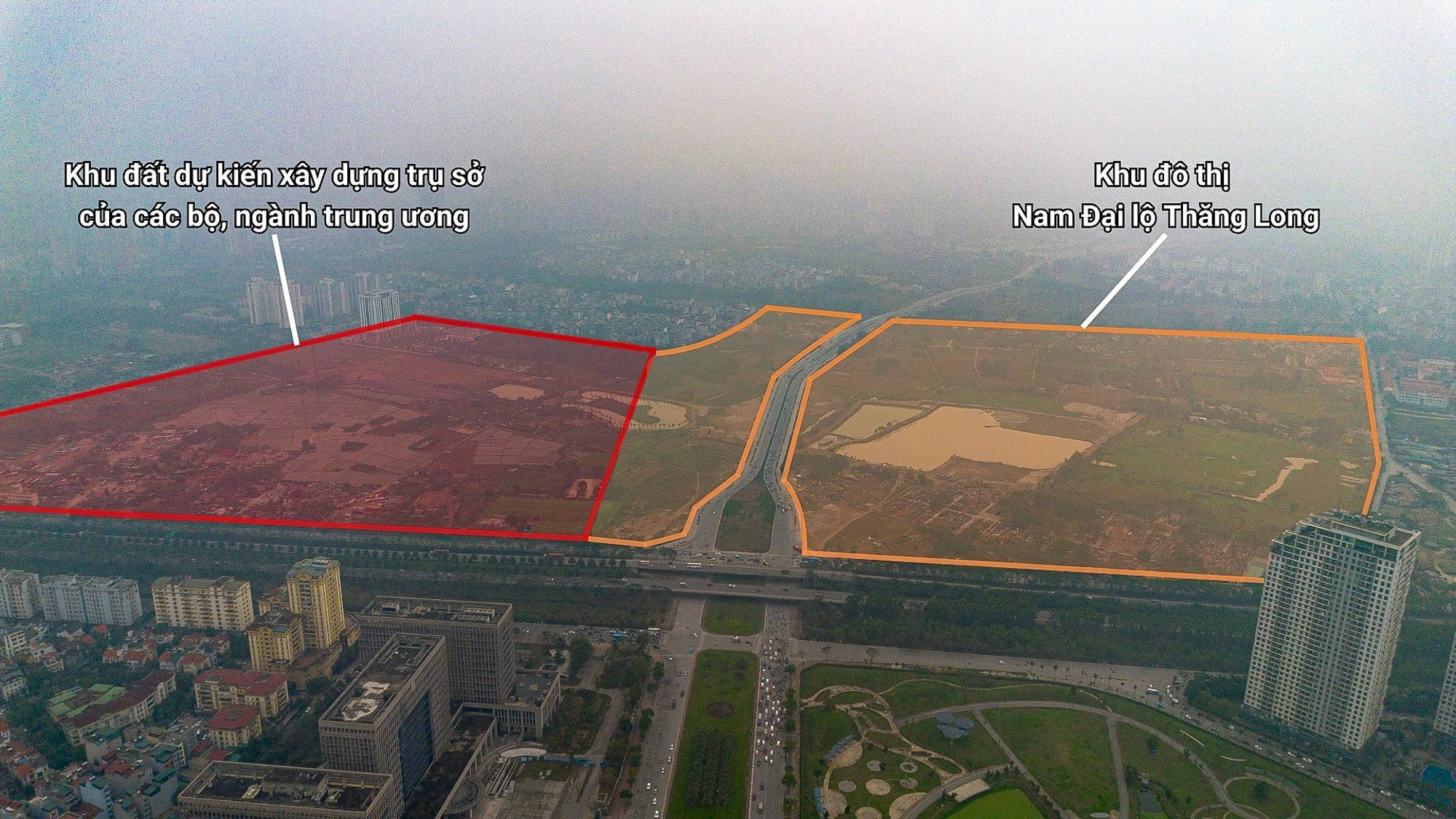H&agrave; Nội ph&ecirc; duyệt hồ sơ mời thầu KĐT hơn 20.000 tỷ, quy m&ocirc; 75ha tr&ecirc;n trục Đại lộ Thăng Long - Ảnh 1.